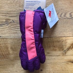 Girls insulated gloves ski waterproof size 2-4T